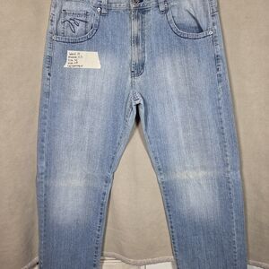 Koman Y2K Men's 90's 2000's Light Wash Denim Jeans Millenial Streetwear